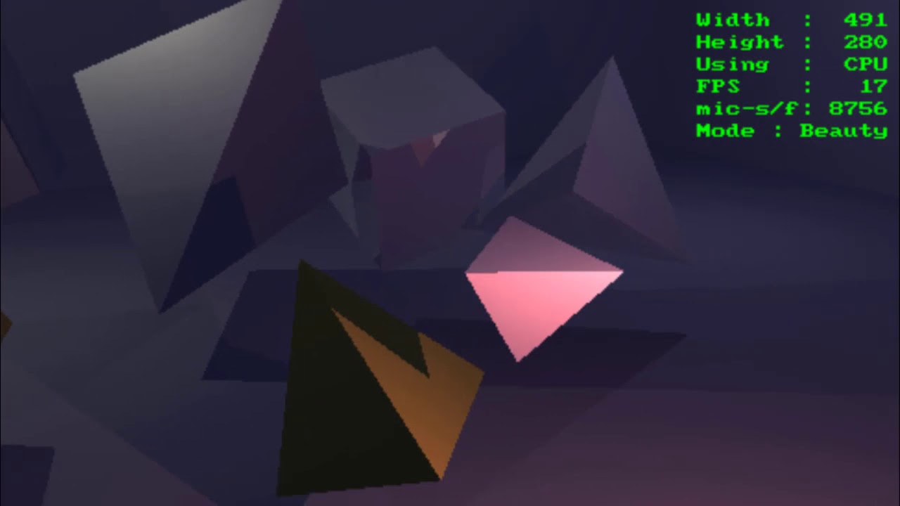 Realtime Ray Tracing on the CPU with inter-reflections