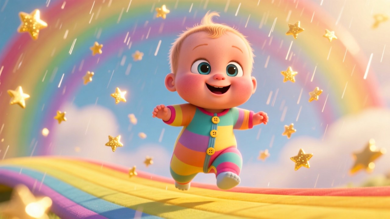 Rainbow Ride with Baby 🌈👶 | Fun Color Adventure Song for Kids | Preschool Educational Video