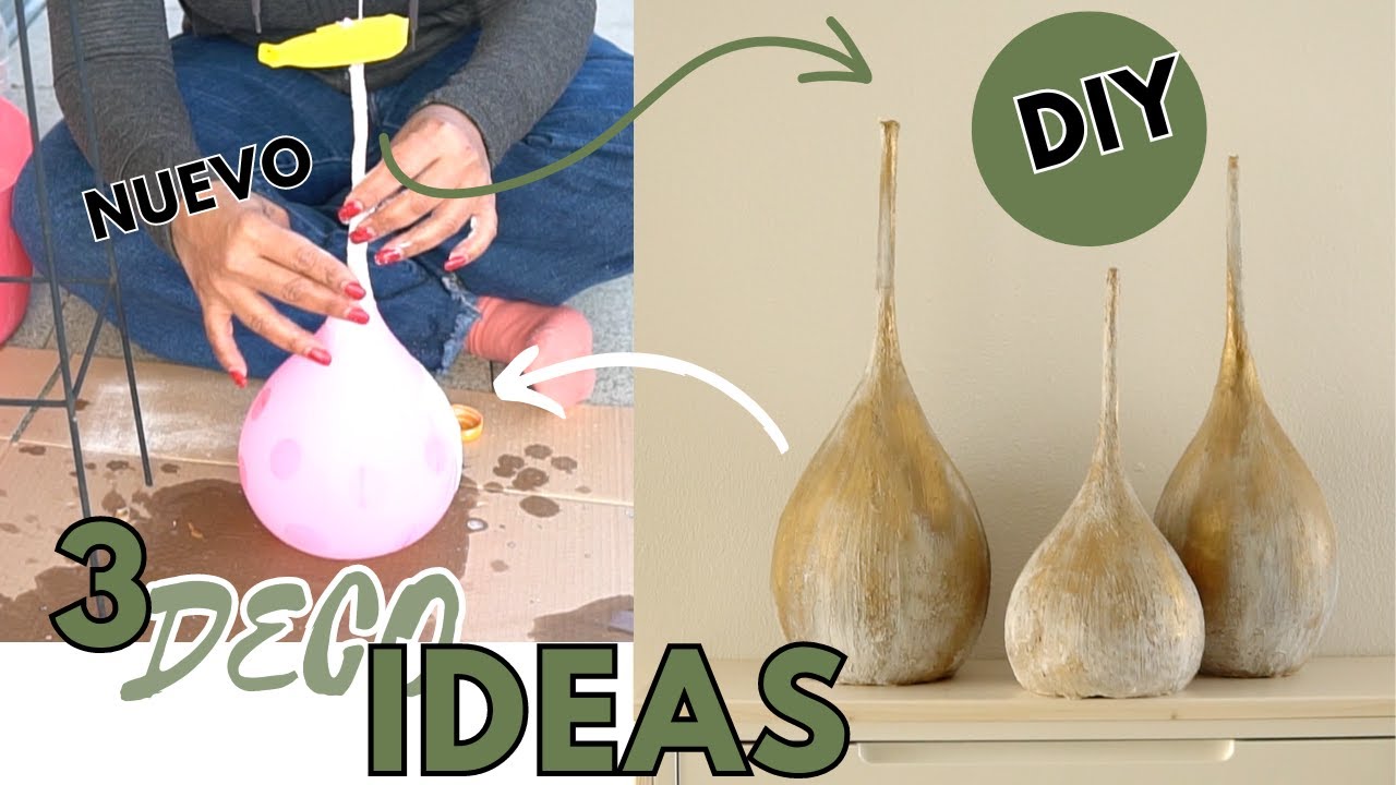 3 ideas para decorar la casa que puedes hacer tu misma con jarrones hechos con globos