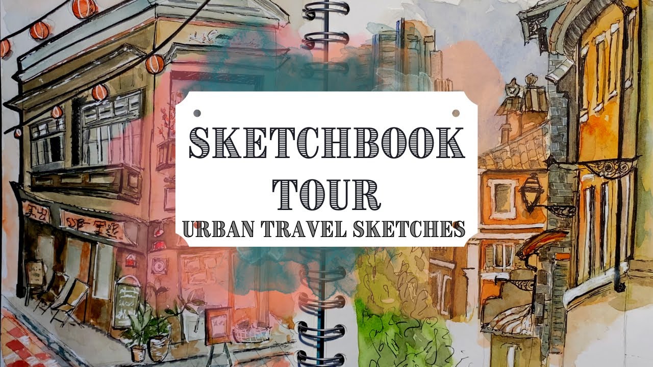 FIRST COMPLETED SKETCHBOOK tour // travel & urban sketching // ink & watercolour