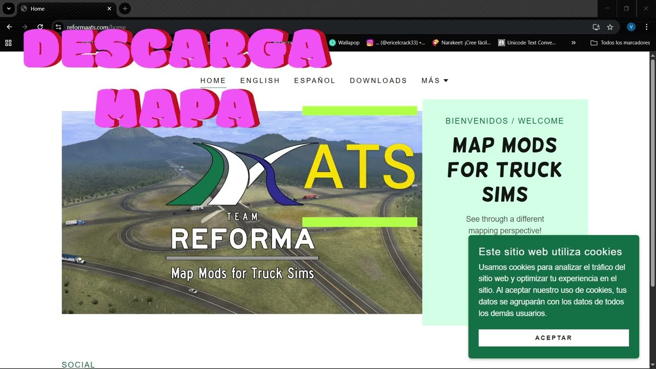 ATS ✅ DOWNLOAD MAPA MÉXICO 💥 REFORMA 1.57 💥 MAPA AMERICAN TRUCK SIMULATOR AGRANDA  PERFIL steam 