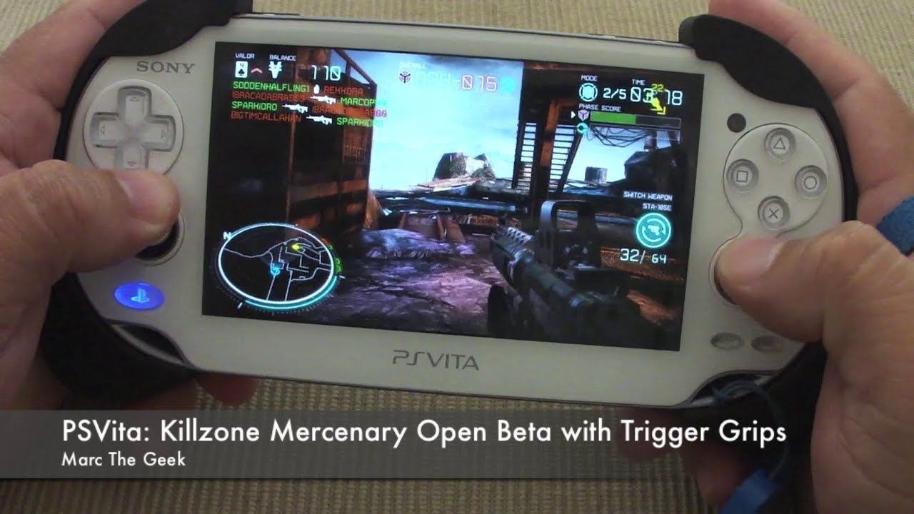 PSVita: Killzone Mercenary Multiplayer with Trigger Grips