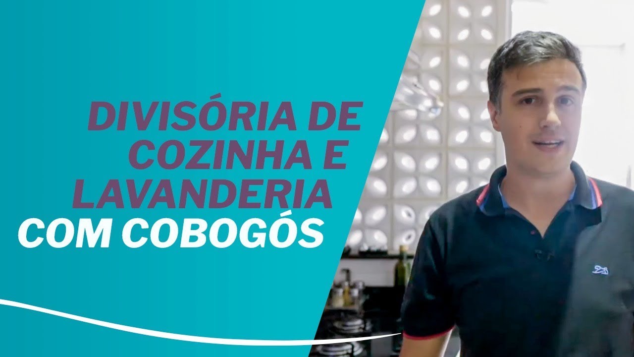 Divisória Cozinha e Lavanderia com Cobogós | Minha Casa