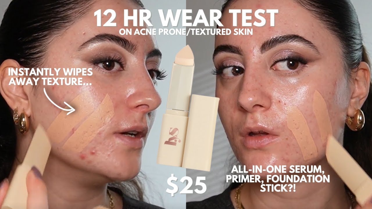 LYS all-in-one Foundation Stick on Acne/Textured Skin | Full Day Wear Test