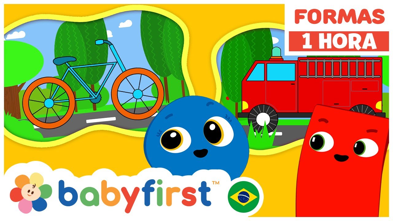 Aprenda as cores e as formas geometricas | Desenhos Educativos | 1 Hora | BabyFirst Brasil