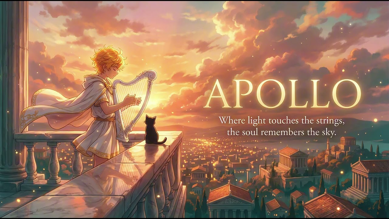 【異世界ケルト音楽/Celtic Music】「アポロンの黄昏ハープ-God Apollo’s sunset harp」-子猫と聴く光の神の旋律