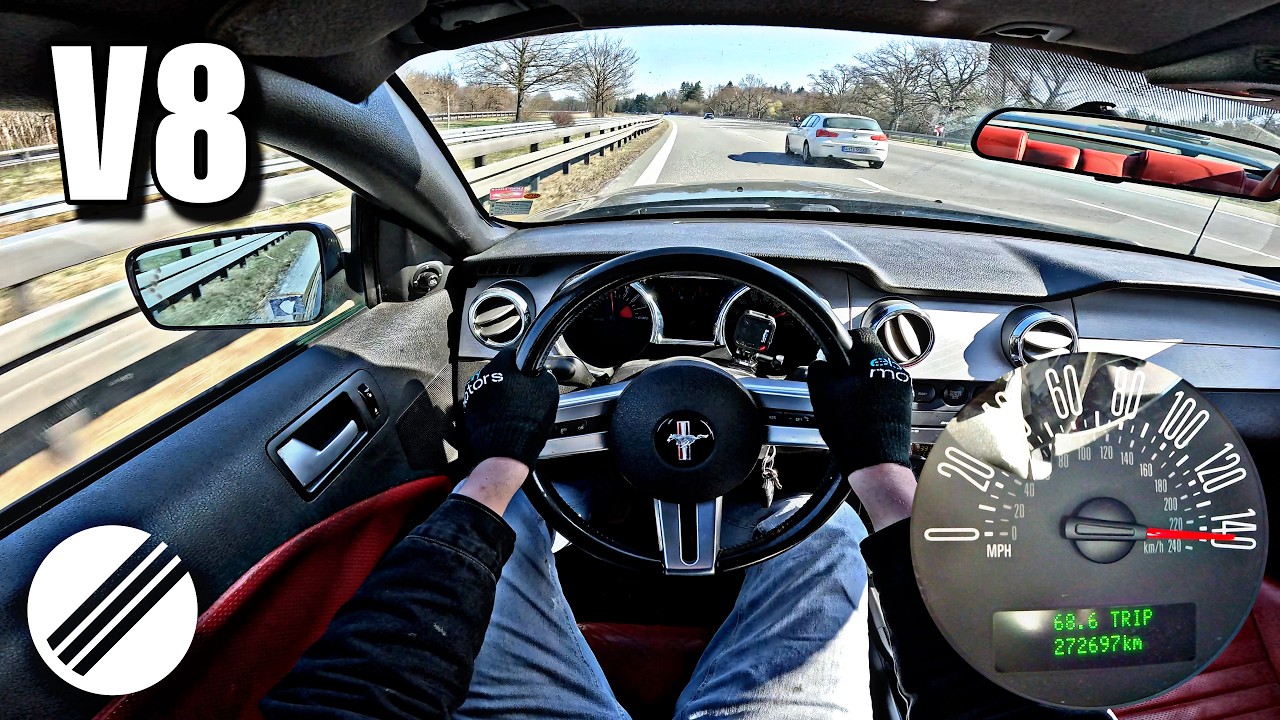 2006 Ford Mustang GT 4.6 V8 Top Speed Drive on German Autobahn🏎
