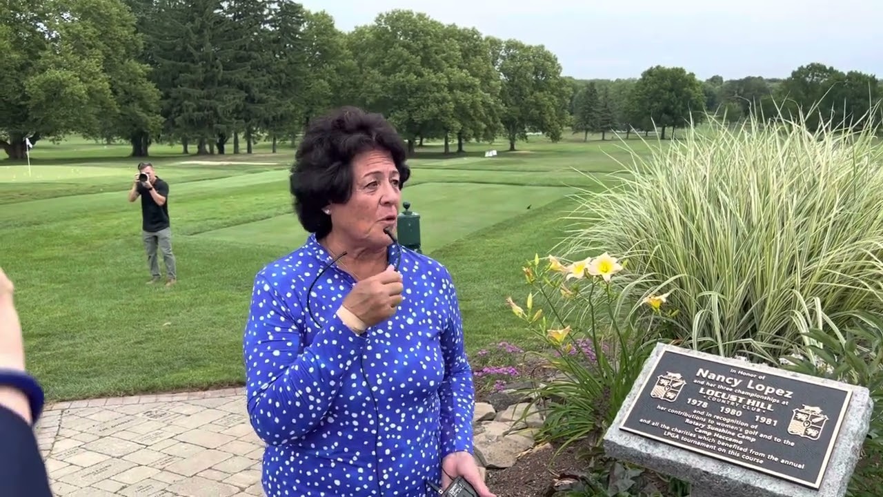 Plaque rededication for LPGA great Nancy Lopez a Locust Hill Country Club on July 24, 2022￼