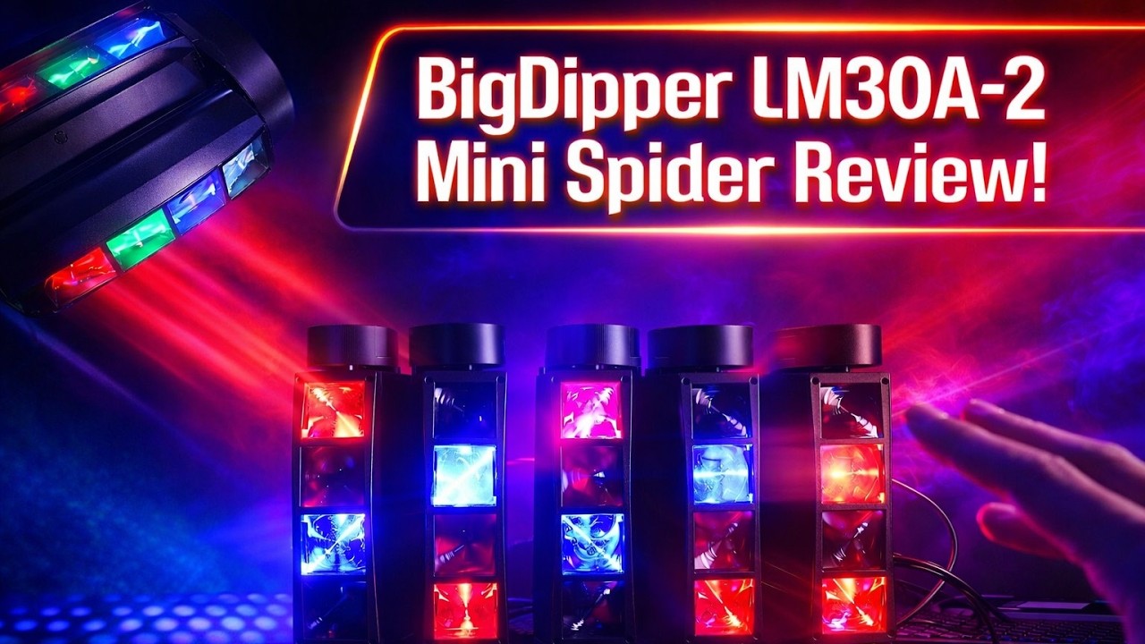 Mini Spider | LM30A-2 | 8x3w RGBW LED Beam | DJ Light | Big Dipper @Betopper Official | Review