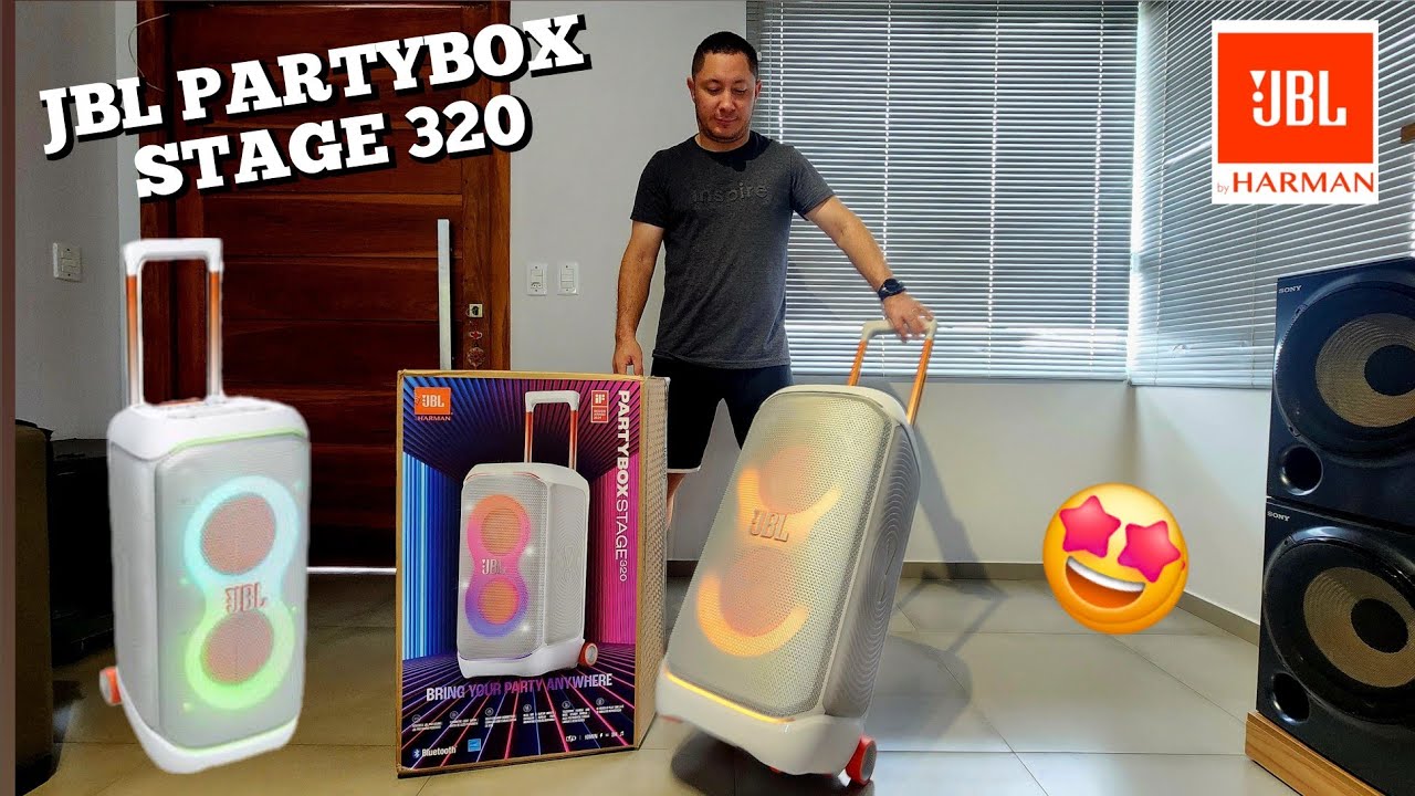 JBL PARTYBOX STAGE 320 BRANCA QUE SOM INCRÍVEL!!  #stage320