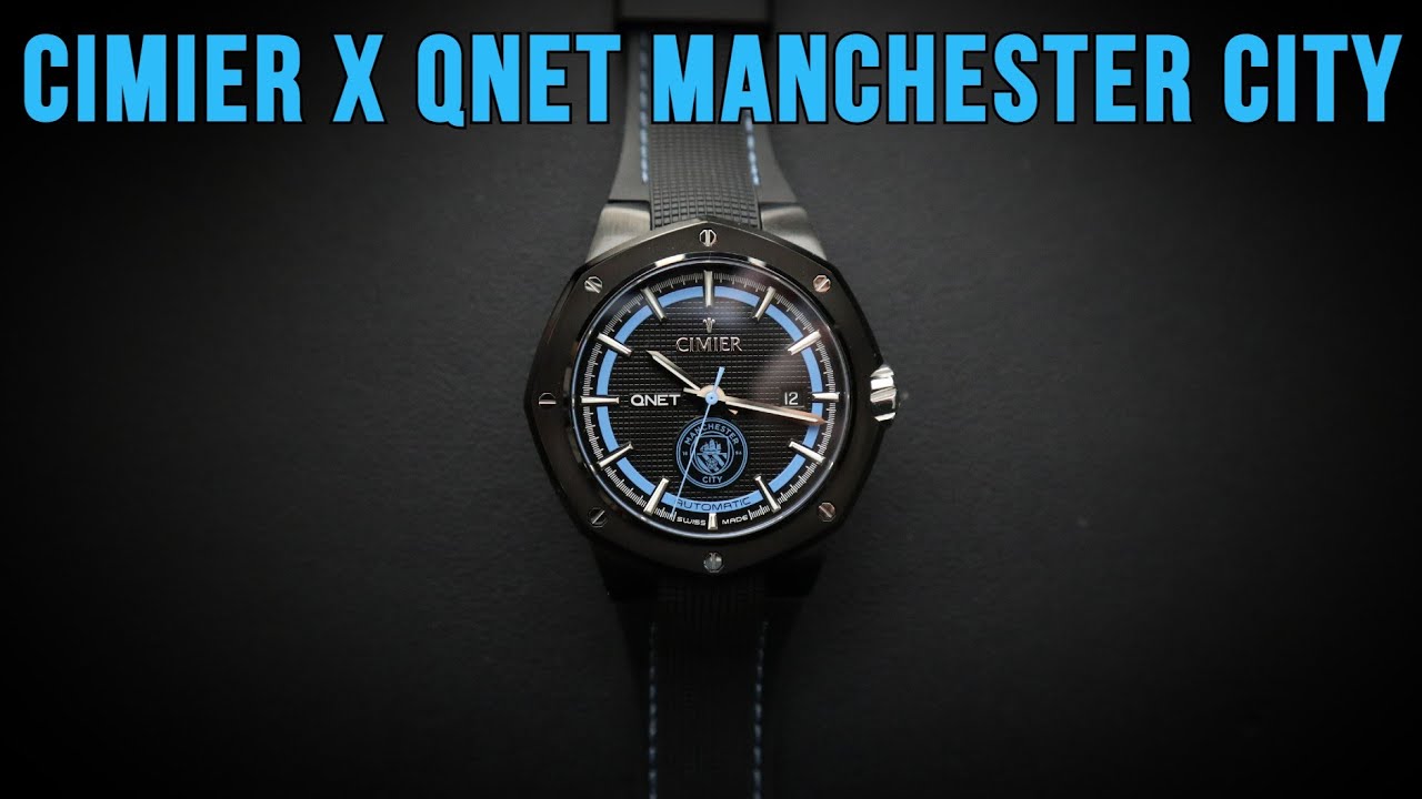 Cimier x QNET Manchester City Swiss QNETCity Automatic Integrated Bracelet Watch