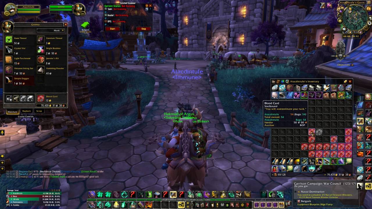 World of Warcraft, Warlords of Draenor - Opening 1300 Cards of Omens, early in-game gambling