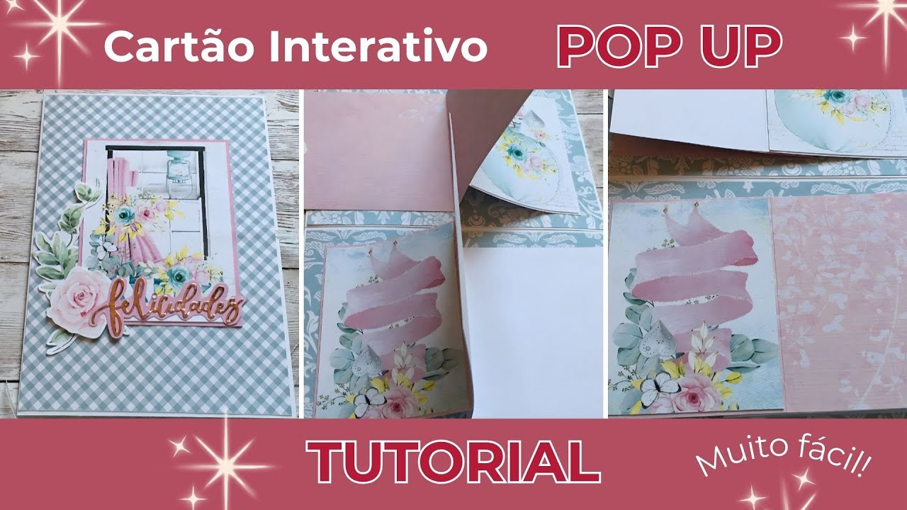 Como Fazer um Cartão Duplo Pop-Up | Tutorial DIY de Scrapbooking