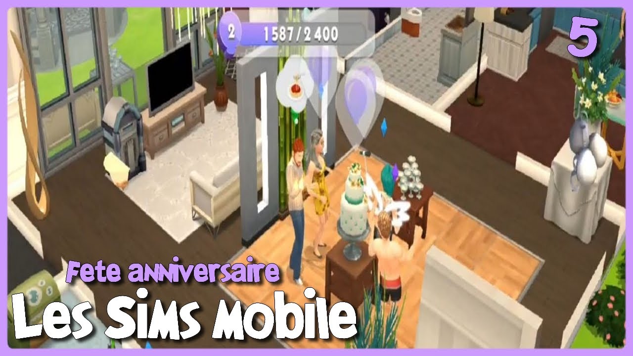 Fête d'anniversaire dans Sims mobile ! #05