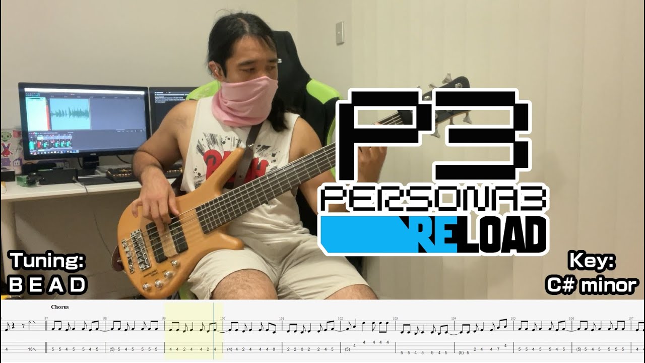 Persona 3 Reload - It's Going Down | Bass Cover (TAB/sheet music included)