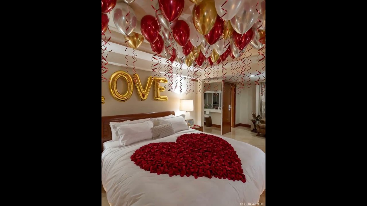 Romantic Bedroom Decoration Ideas | Anniversary & Proposal Setup