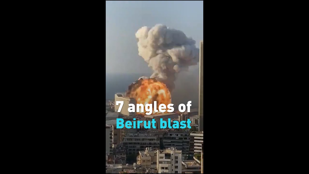 Mushroom cloud over Beirut: Video from 7 different angles