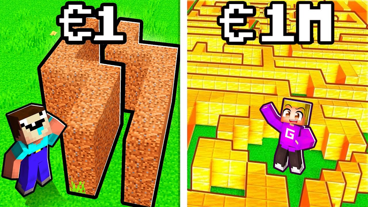 €1 vs €1.000.000 DOOLHOF In Minecraft