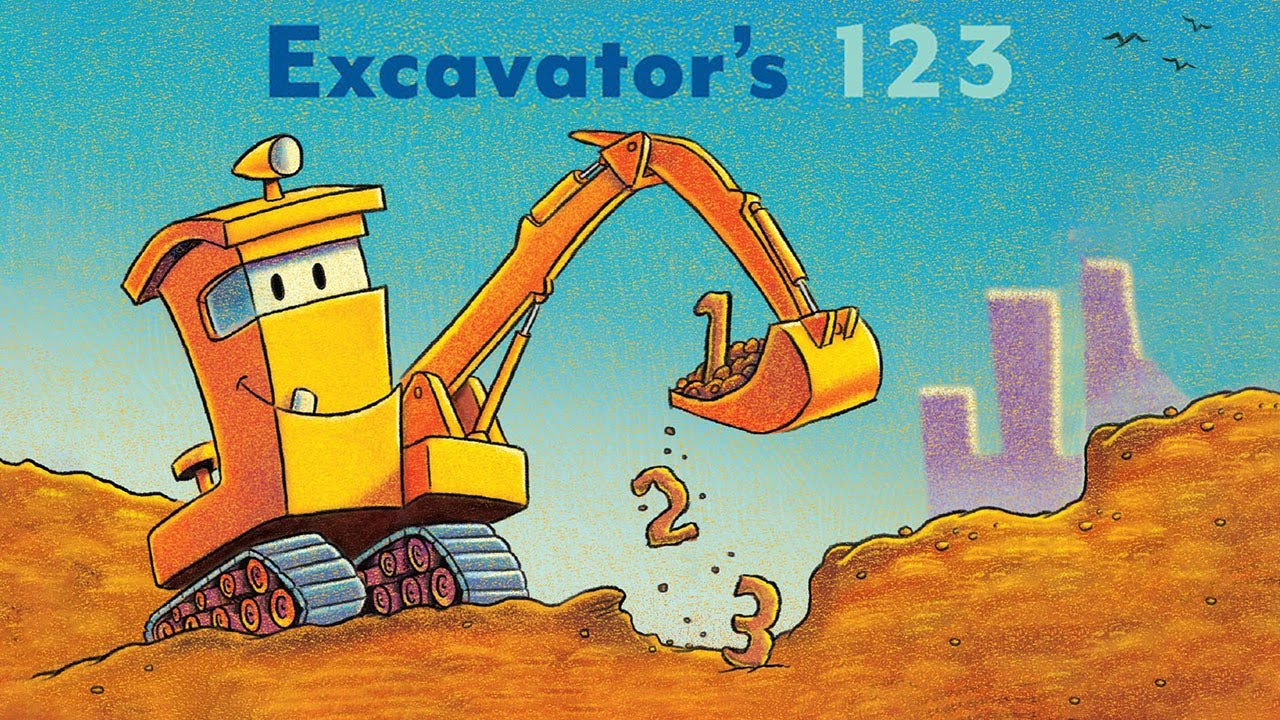 🚧 Excavator's 123 (Goodnight Goodnight Construction Site)  | Kids Book Read Aloud