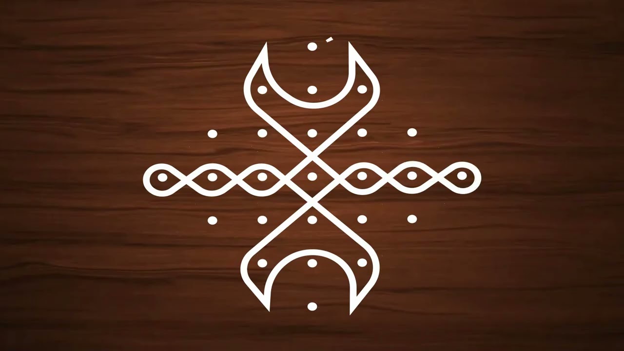 Beautiful rangoli designs with 7 to 1 dots new rangoli | #RadhaRangoliArt