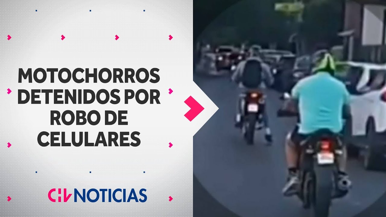 ACTUABAN EN LAS MAÑANAS: Capturan a motochorros que robaban celulares en el centro de Santiago