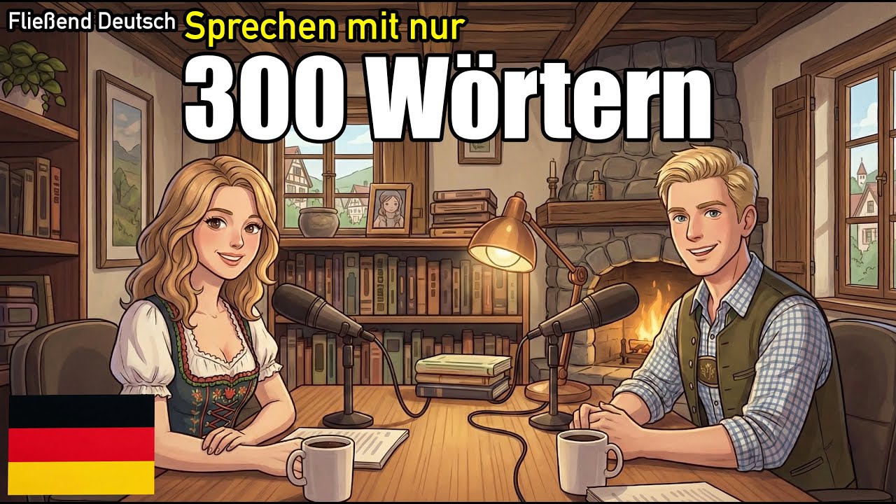 Fließend Deutsch sprechen mit nur 300 Wörtern | Tägliche deutsche Konversationspraxis