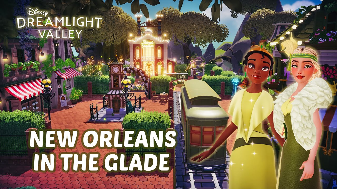 NEW ORLEANS STYLE GLADE BUILD FOR TIANA PART 1🐸 | 🐸 Disney Dreamlight Valley