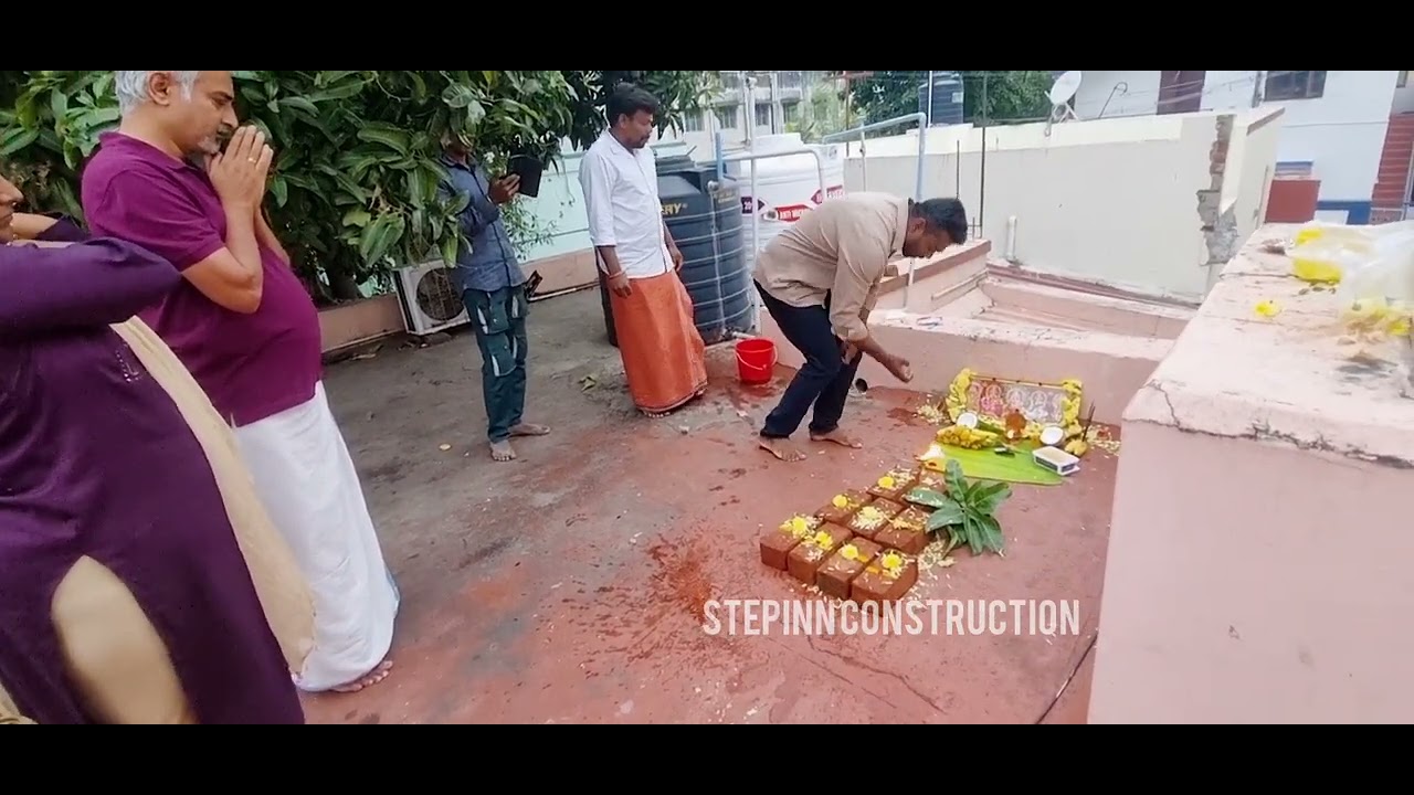 Pooja for Mrs Radhika First Floor Construction