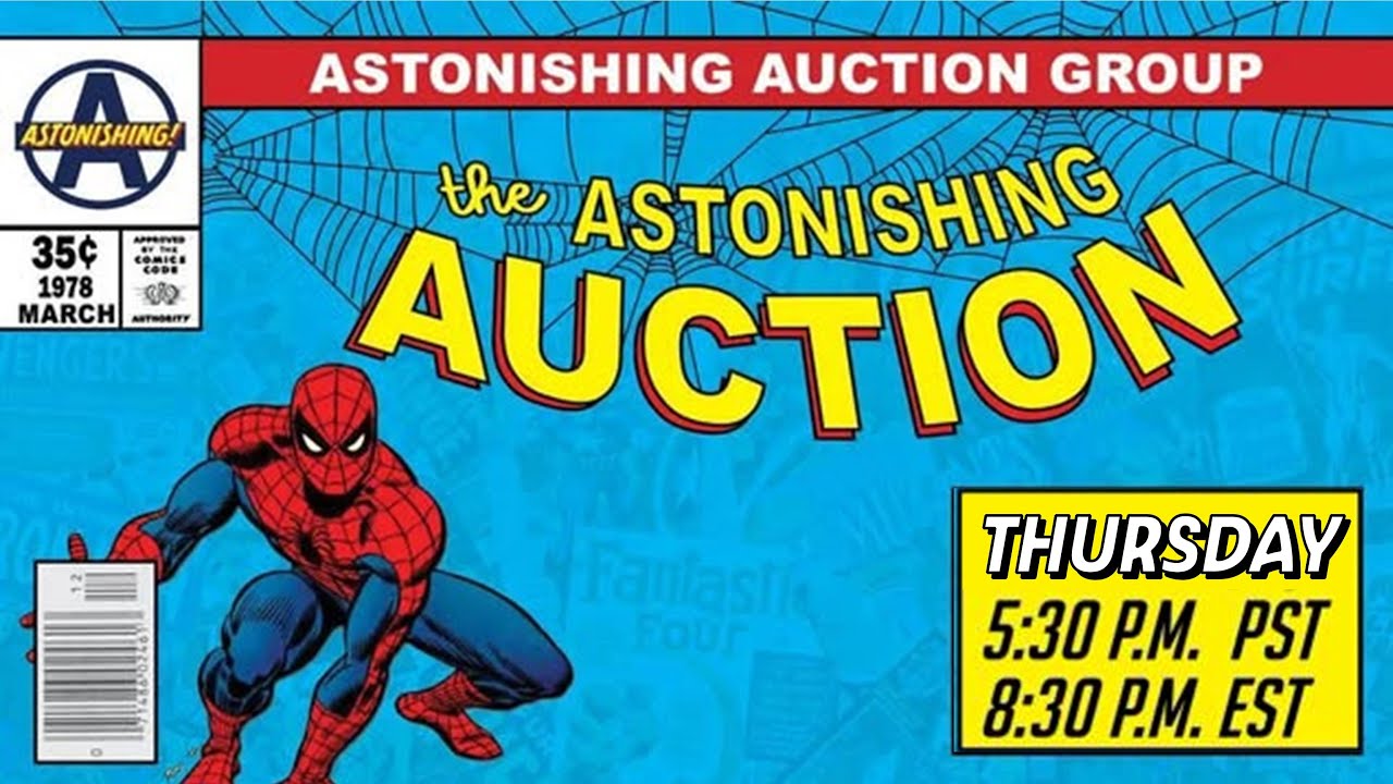 Thursday ASTONISHING AUCTION: Live Comic Book Auction (3/12/26) 8:30pm (EST)/5:30pm (PST)