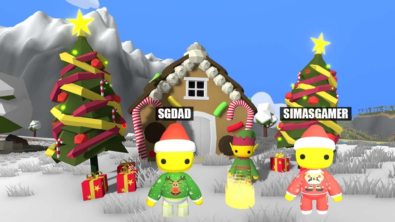 HELPING CHRISTMAS ELF FIND ALL THE CANDIES in WOBBLY LIFE!!! (SimasGamer And SgDad)