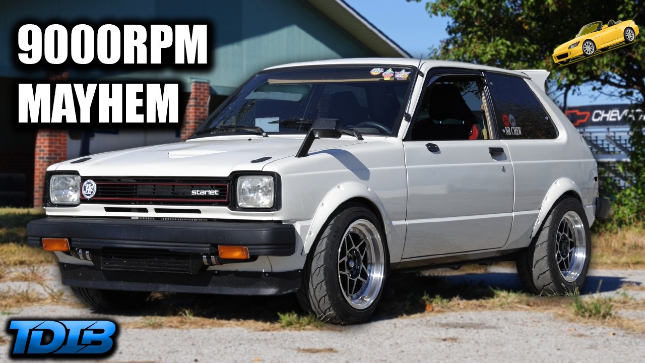 SLEEPER Toyota Starlet is a 9000RPM Menace (400HP!)
