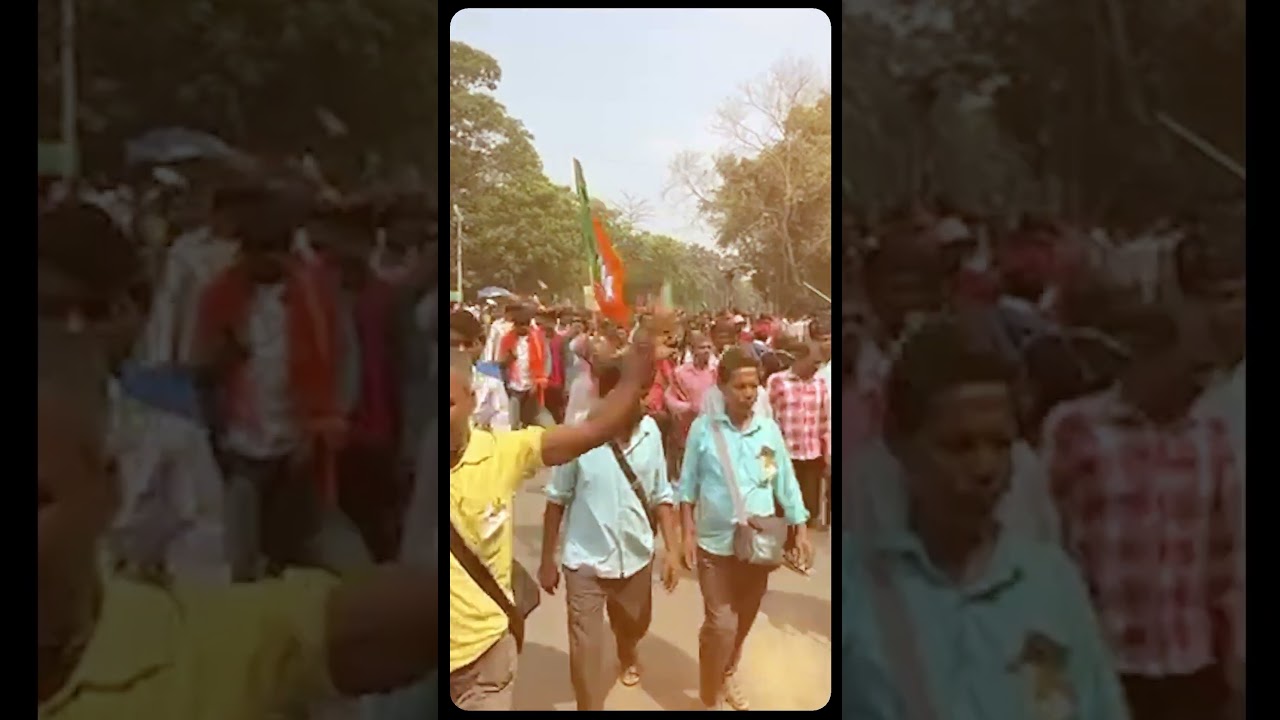 Митинг BJP зарядил энергией сторонников BJP по всему городу | #Brigade4Poriborton