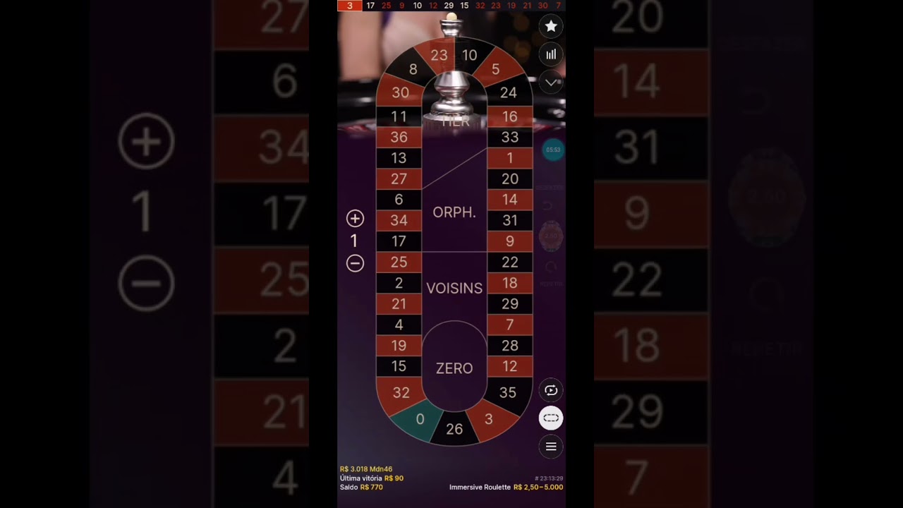 poucas fichas na mesa chef&atilde;o da roleta
