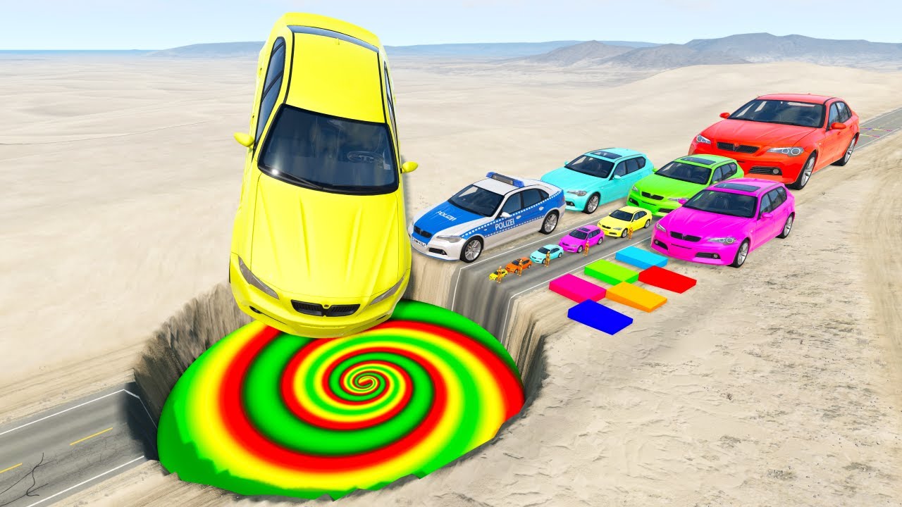 BIG & SMALL CARS vs GIANT PIT #197 - BeamNG.drive Ninja BeamNG !