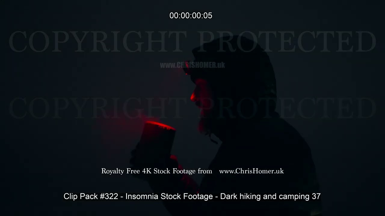 Insomnia Stock Footage - Dark hiking and camping - 37 Clips (Pack 322)