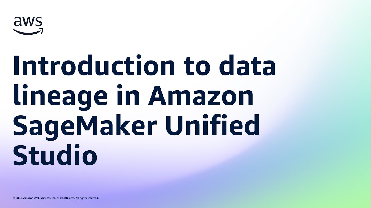 Introduction to data lineage in Amazon SageMaker Unified Studio | Amazon Web Services