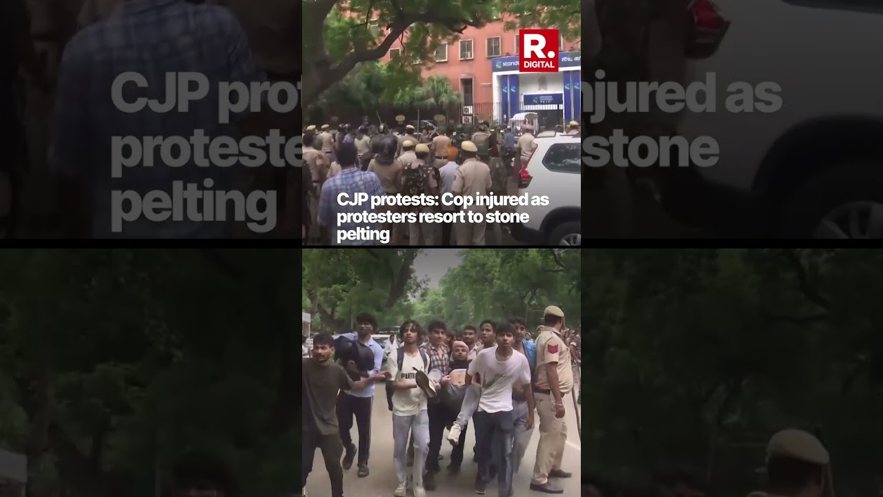 CJP Protests Turn Violent: Policeman Attacked In Stone Pelting | Breaking News