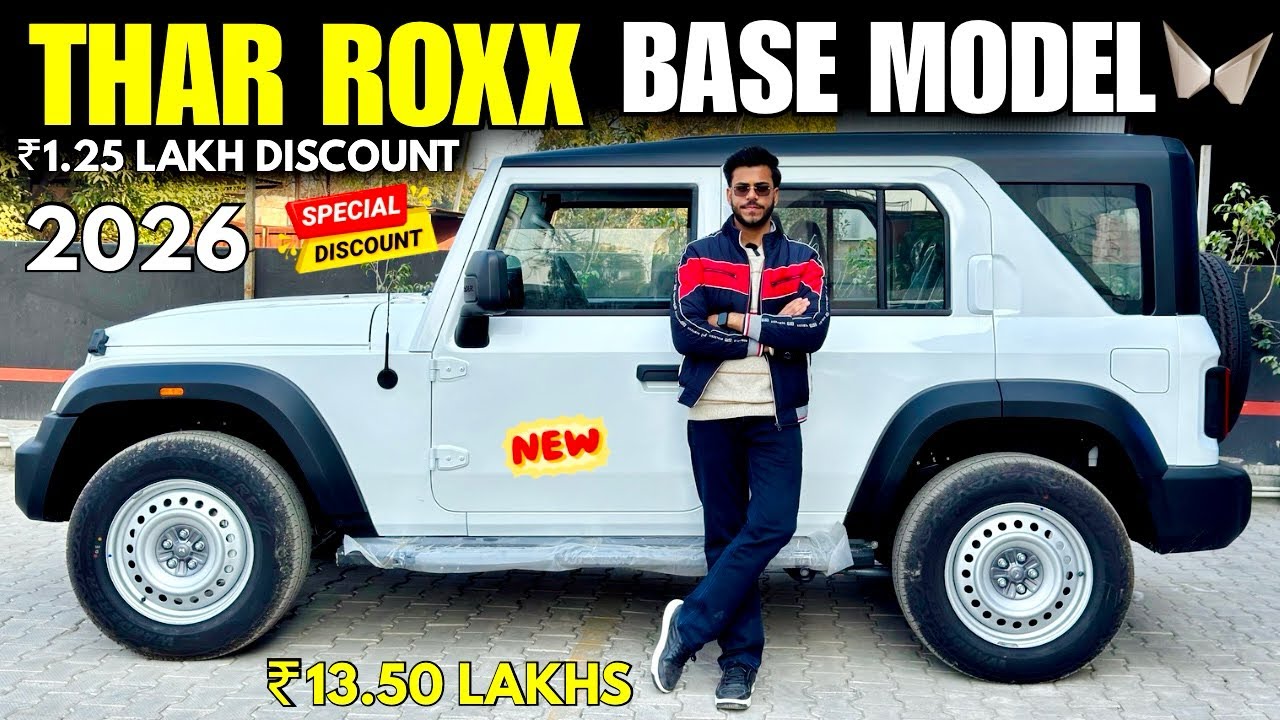 Mahindra Thar Roxx MX1 Base Model 2026 Detailed Review ✅Thar Roxx MX1 Diesel Manual Price & Features
