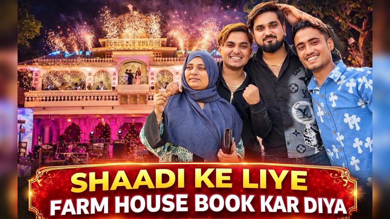 Alhamdulillah meri  shaadi ❤️ke liye farm house book kar diya 😍full luxury🔥new wallpaper ⭐️lag gaye