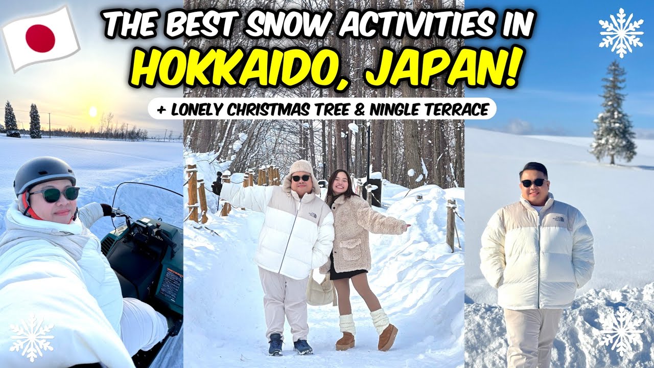 Snow Activities at Bibai Snowland + Christmas Tree & Ningle Terrace in Hokkaido! 🇯🇵❄️🌨️