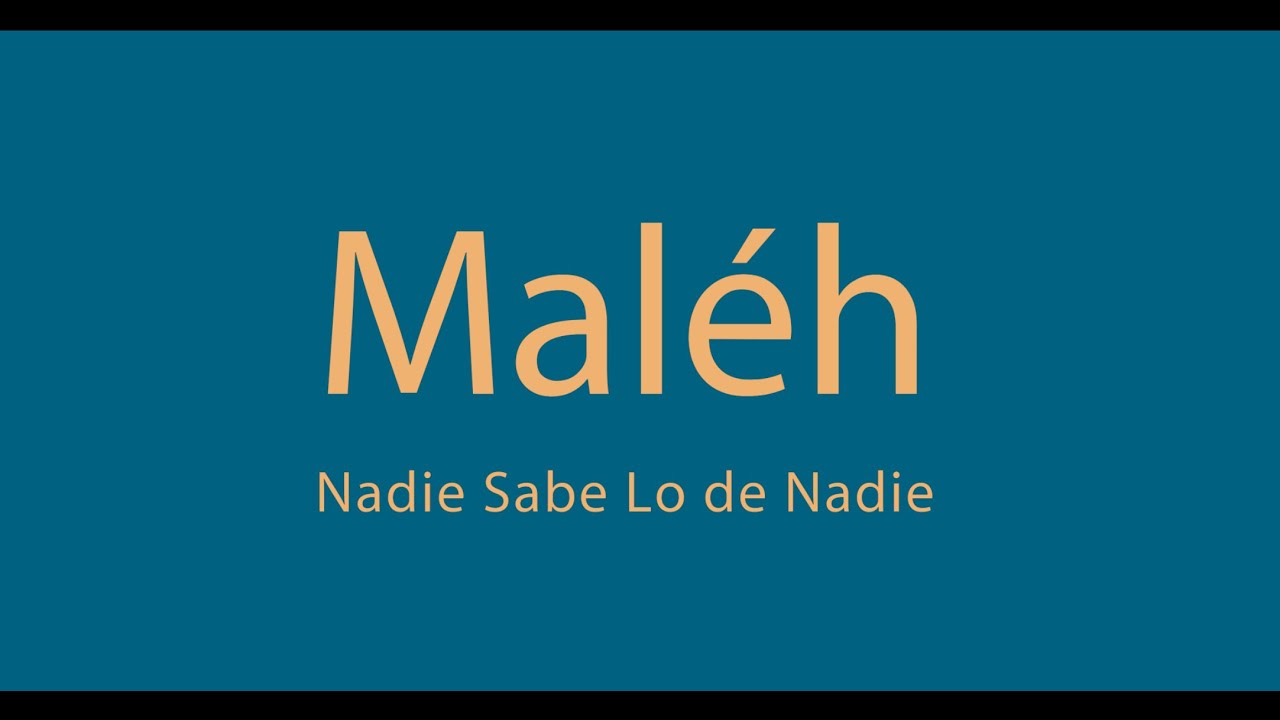 MALÉH - NADIE SABE LO DE NADIE (COLOR SESSION)
