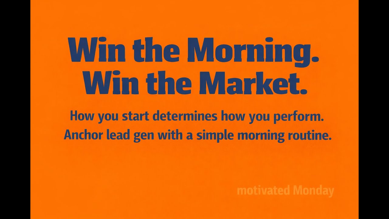 Win the Morning, Win the Market | Build Momentum When You’re Exhausted