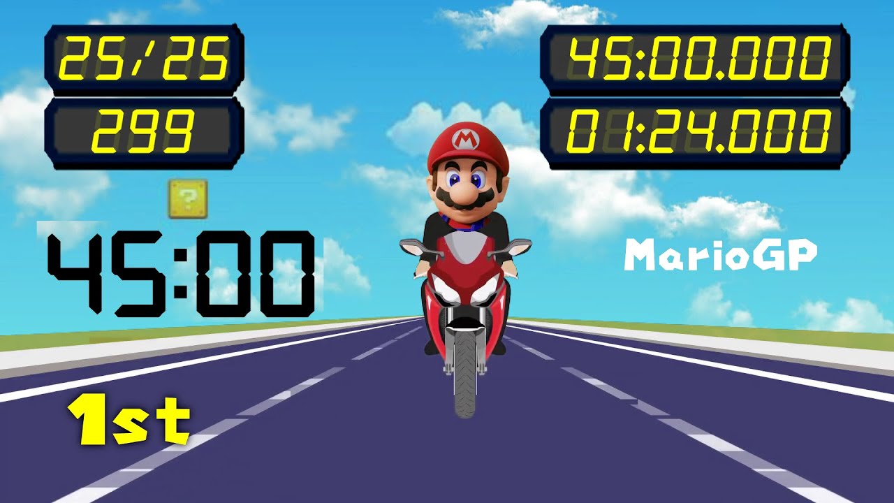 BCG 45 Minutes Countdown (25 Laps of Mario GP Race,299 KM/H) Remix Mario Party 7 Faster Faster Theme