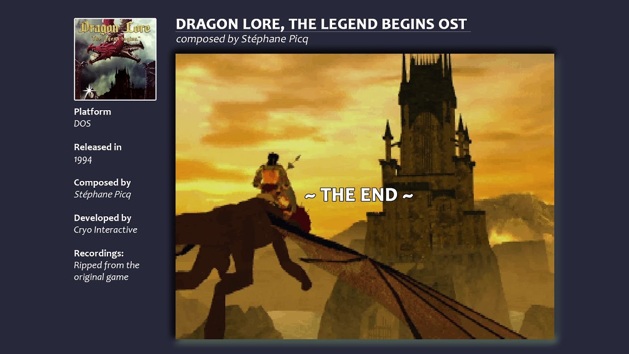 Dragon Lore, The Legend Begins Soundtrack (PC-WIN)