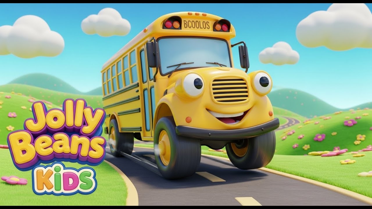 The Wheels on the Bus Popular Nursery Rhyme for Kids बस के पहिये घूमते जाते | मशहूर बच्चों की कविता