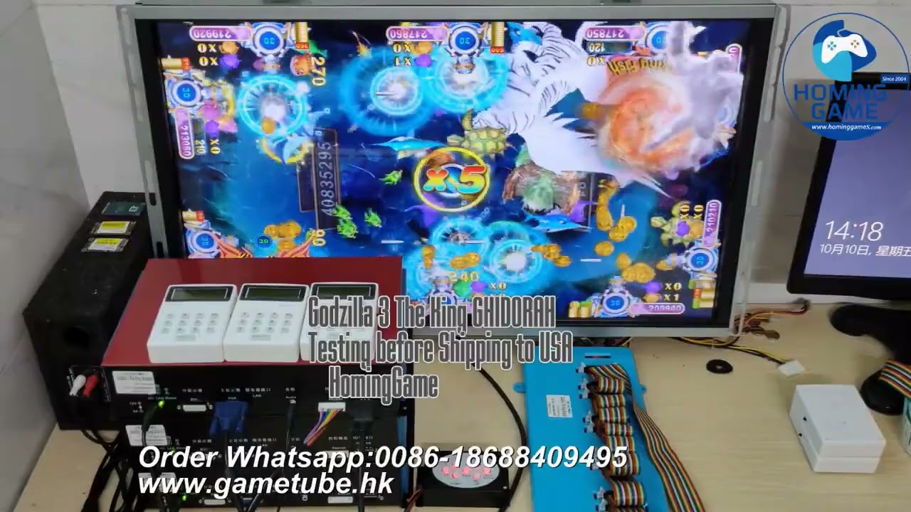 Ocean king 3 Plus Godzilla 3 King Ghidorah Fishing Game motherboard kits testing before DHL to USA