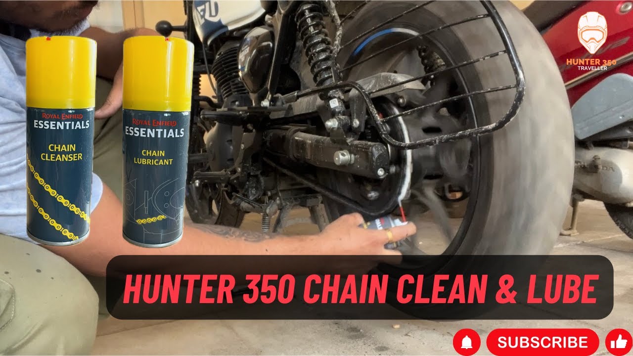 Hunter 350 Chain clean & Lube | Royal Enfield Maintenance | Hunter 350 Traveller