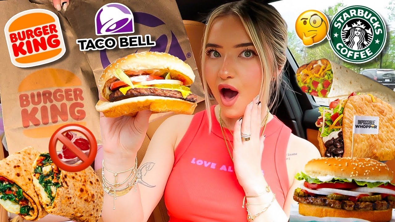 I Only Ate VEGETARIAN FAST FOOD For 24 HOURS!!