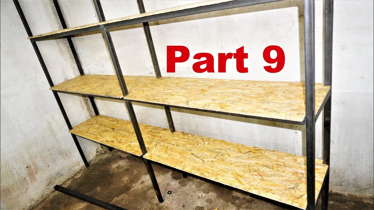 Garage Storage Shelves (Homemade ) Garage Renovation | Workshop Restoration | Part 9