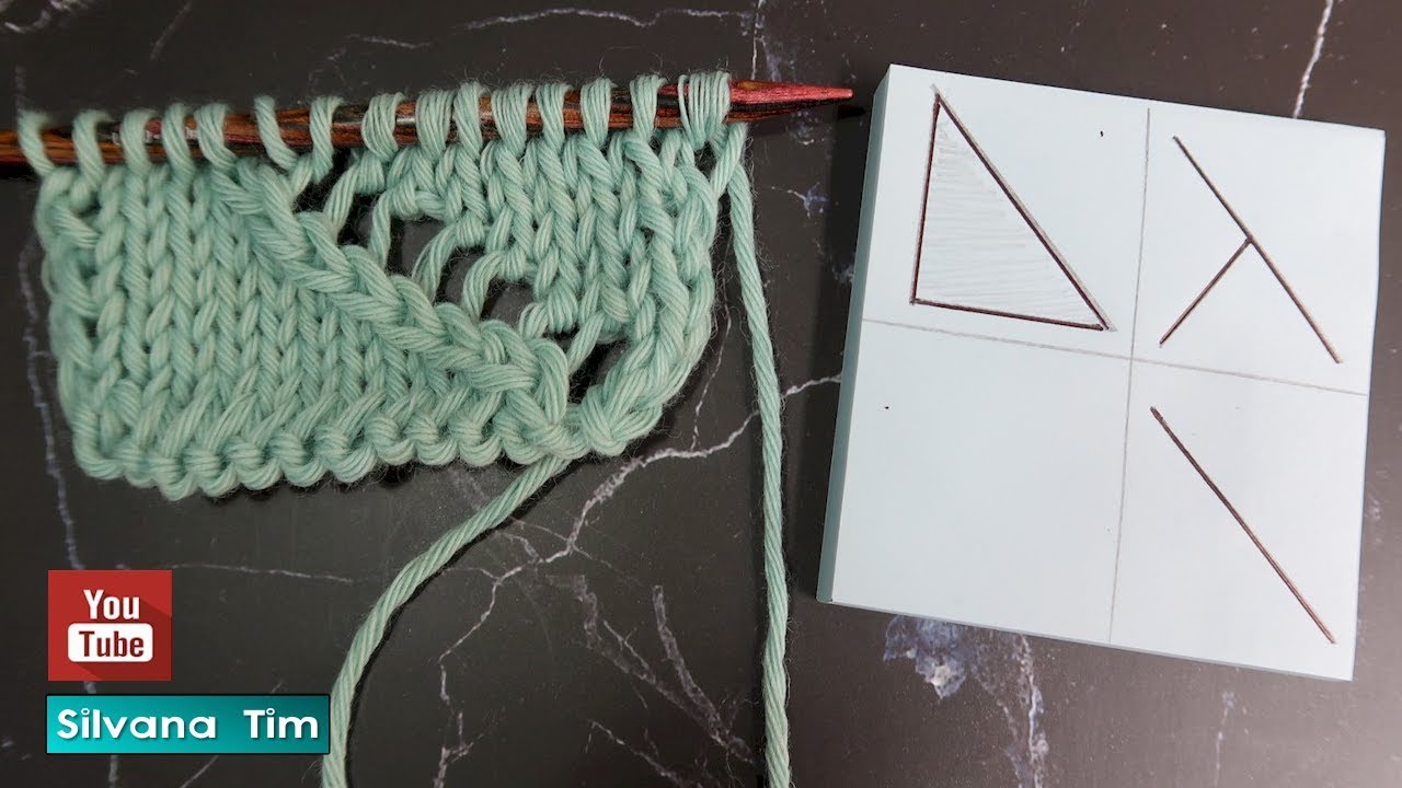 Cómo tejer Disminución Simple con dos agujas. Tecnicas de tejido a dos agujas № 895